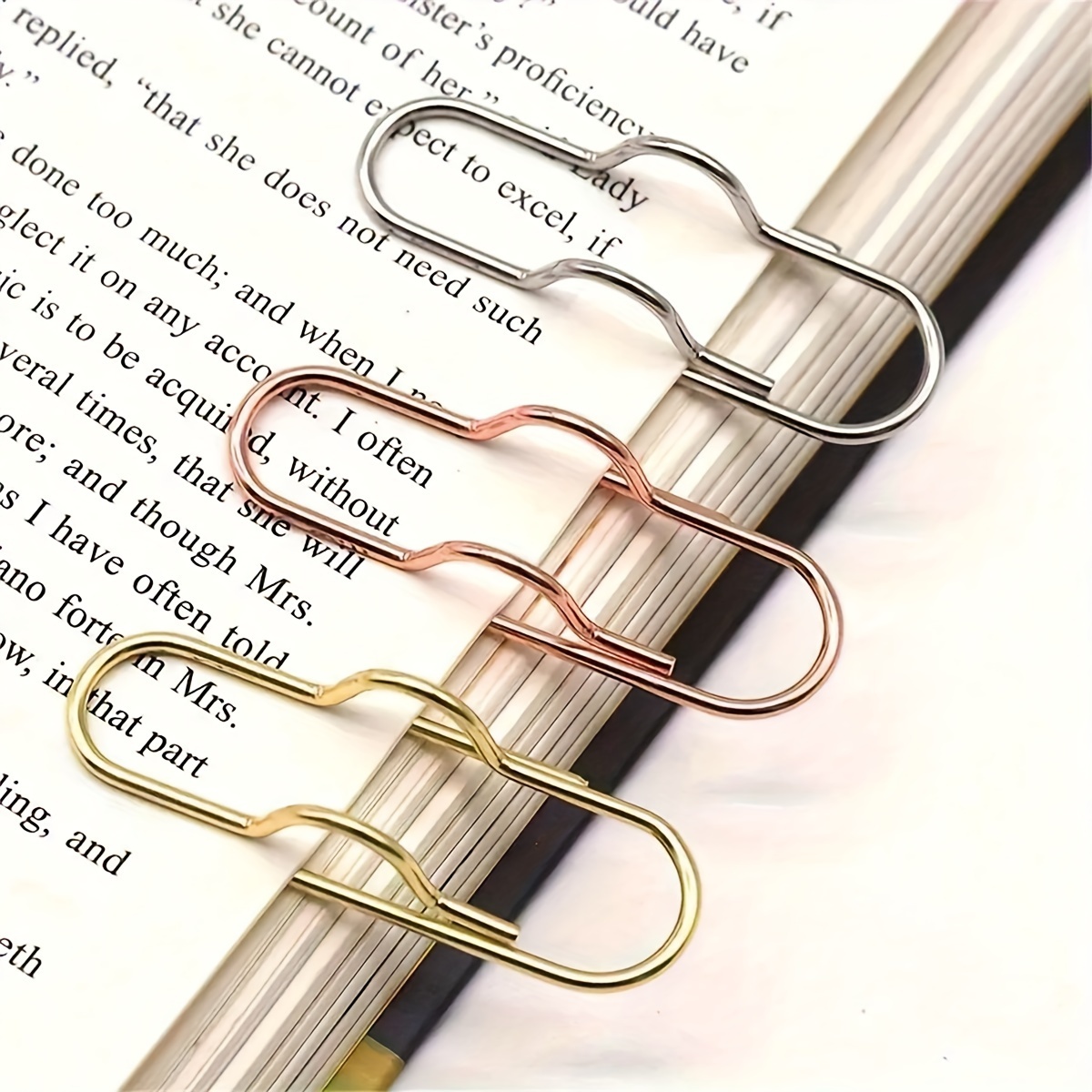 3Pcs Multi‑Color Metal Pen Cli - Tech Office Accessories 评论和价格